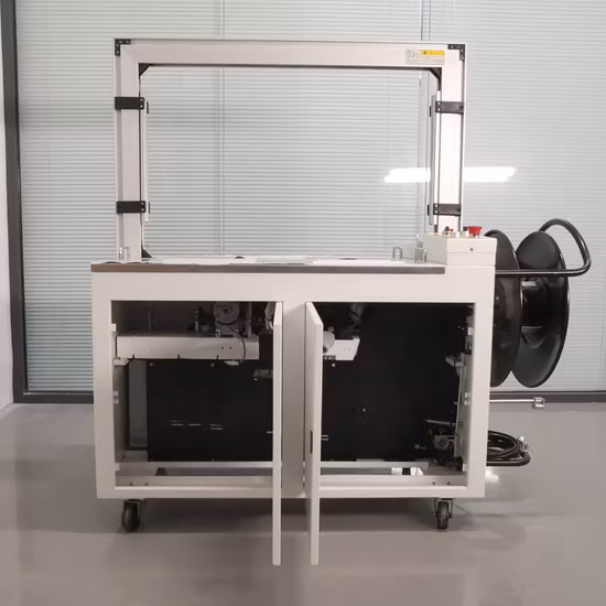 Produtos / fornecedores da China. Caixa de fita PP automática/Caixa /Caixa Strapper/Correia/Máquina de cintar com sistema de paletização de etiquetagem e vedação para embalagem /PA