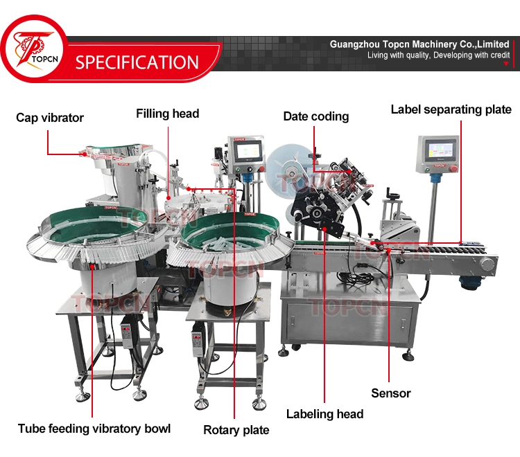 Automatic Reagent Test Tube Filling Machine for Vacuum Blood Collection Tube