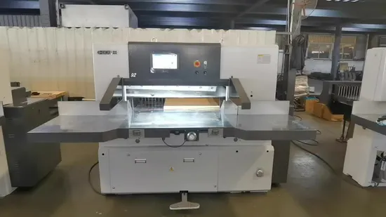 Cortador de cartão guilhotina de papel para serviço pesado com controle automático completo do programa (137F)