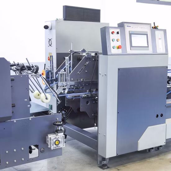 Rolam 800GS Coffee Cup Sleeve 4 6 Cantos Caixa de papelão Máquina de colagem dobrável pré